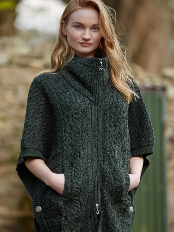 Aran Batwing Jacket Merino Wool