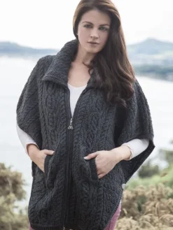 Aran Batwing Jacket Merino Wool