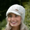 Aran Cable Peak Hat Oat
