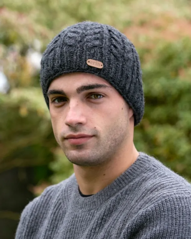 Aran Cable Pullon Hat Charc