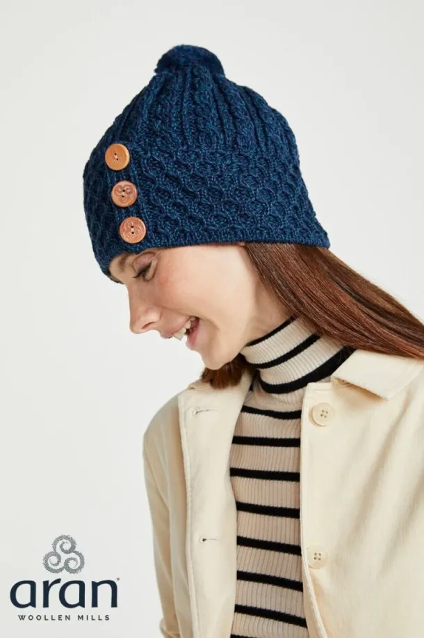 Aran Hat with Pom Pom - Blackwatch