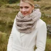 Aran Infinity Scarf Beige