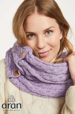 Aran Infinity Snood Lilac