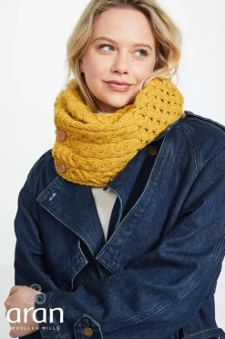 Aran Infinity Snood Yellow