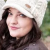Aran Peak Cable Hat Natural White