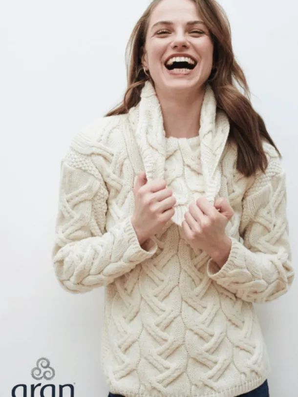 Aran Super Soft Chunky Cowl Sweater