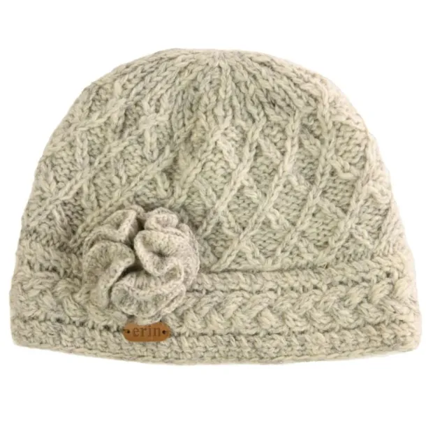 Aran Trellis Pullon Hat Oatmeal