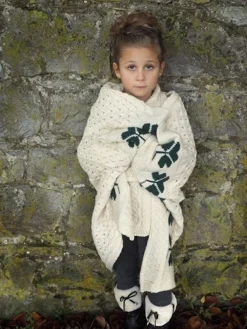 Aran Wool Baby Blanket