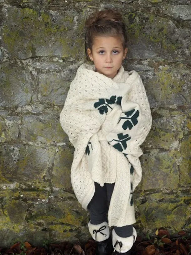 Aran Wool Baby Blanket