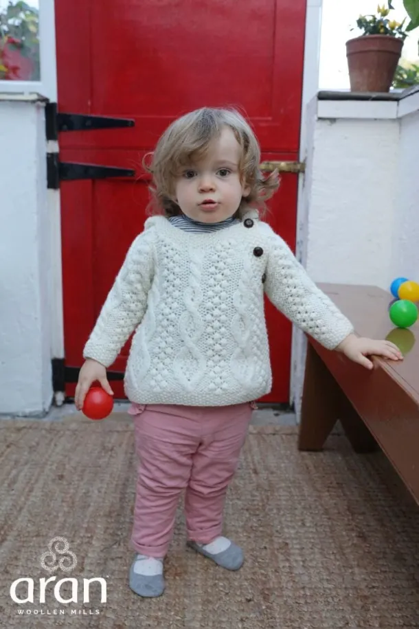 Baby Handknit Irish Aran Hoody