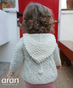 Baby Handknit Irish Aran Hoody