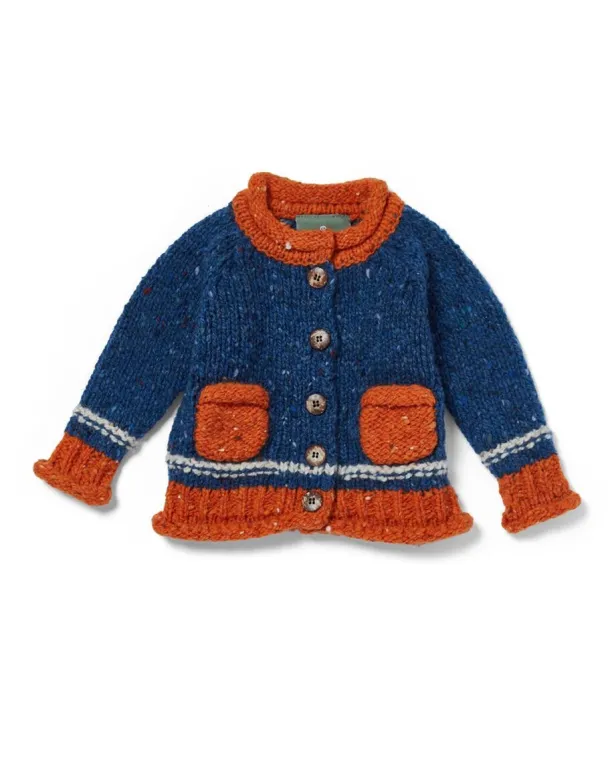 Baby Roll Neck Cardigan Denim