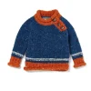 Baby Roll Neck Crew Neck Sweater Blue