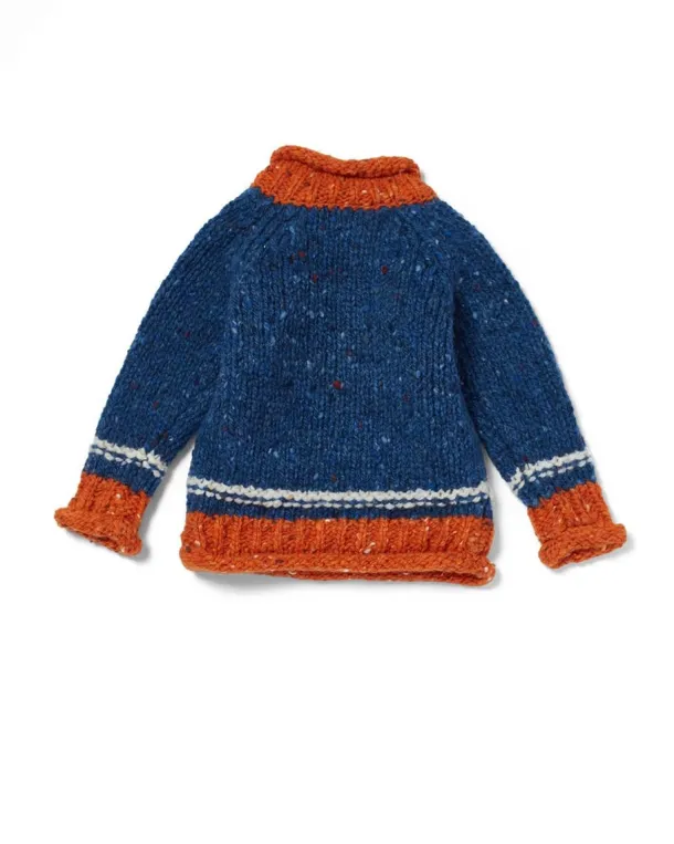 Baby Roll Neck Crew Neck Sweater Blue