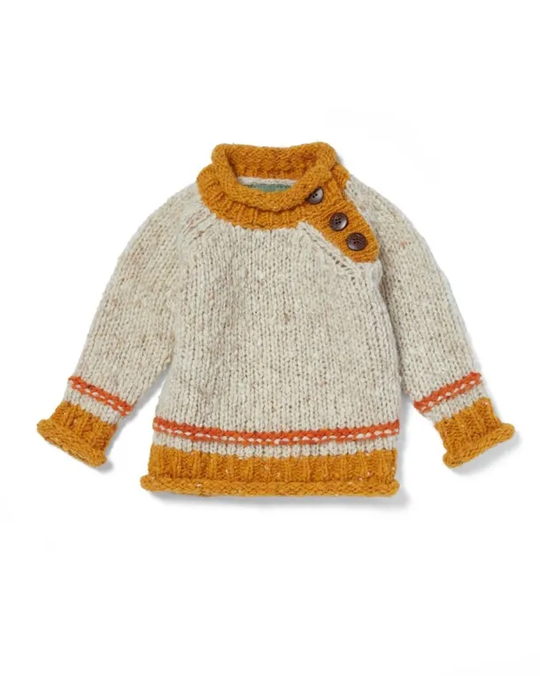 Baby Roll Neck Crew Sweater Natural
