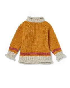 Baby Roll Neck Crew Sweater Mustard