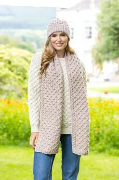 Cable Knit Scarf Parsnip