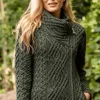 Cable Knit Side Jacket Green