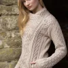 Cable Knit Side Zip Cardigan Parsnip