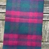 100% Cashmere Green Red Tartan