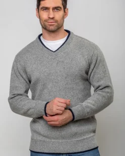 Cashmere Mix V Neck Sweater