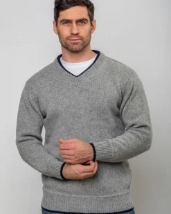 Cashmere Mix V Neck Sweater