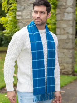 100% Cashmere Scarf Atlantic Blue