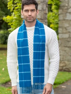 100% Cashmere Scarf Atlantic Blue