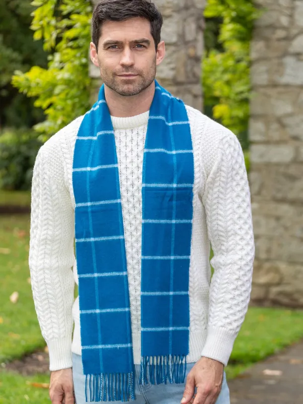 100% Cashmere Scarf Atlantic Blue