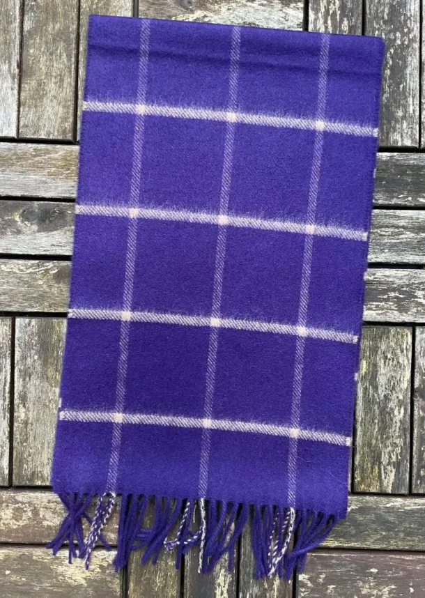 100% Cashmere Scarf Purple