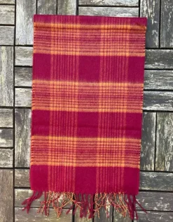 100% Cashmere Scarf Red Yellow
