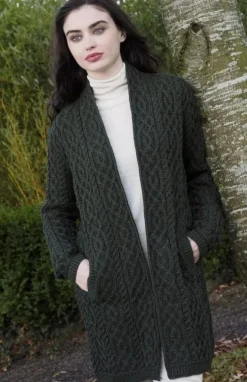 Celtic Braid Coat Army Green