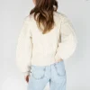 Clover Cropped Cardigan Natural