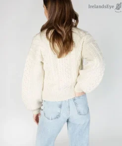 Clover Cropped Cardigan Natural
