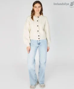Clover Cropped Cardigan Natural