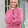 Clover Cropped Cardigan Rosa Pink