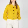 Clover Cropped Cardigan Sunflower