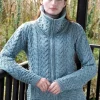 Double Collar Cardigan Mermaid Blue