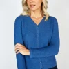 Extra Fine Merino Wool & Cashmere Cardigan Denim