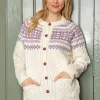 Fairisle Merino Wool Cardigan - Natural