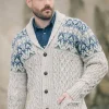 Fairisle Shawl Cardigan Oatmeal