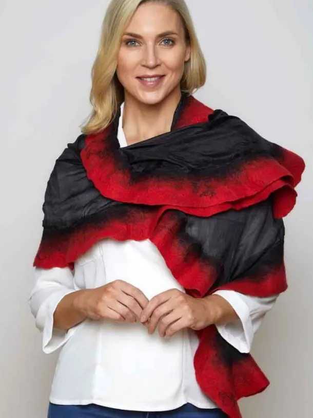 Felt Merino Wool & Silk Scarf