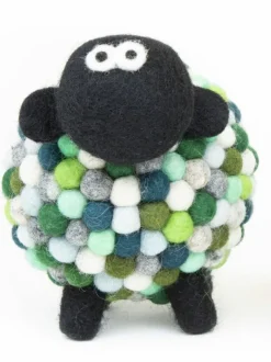 Felt Sheep Collectible Green - Large