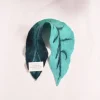 Felt Wool Leaf Scarf Blue
