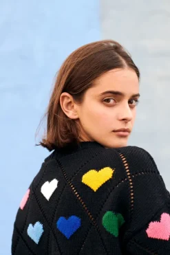 100% Fine Merino Wool Love Sweater Multicolour