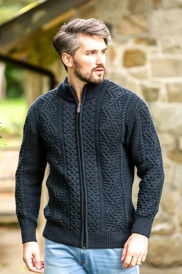 Fisherman Full Zip Cardigan Blackwatch
