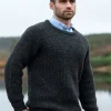 Fisherman Rib Crew Sweater Charcoal