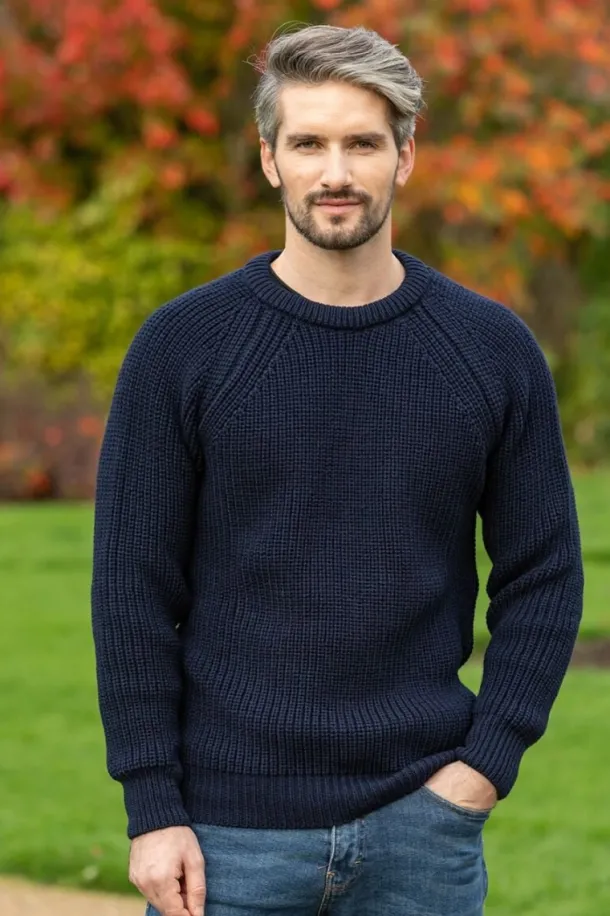 Fisherman Rib Sweater Navy