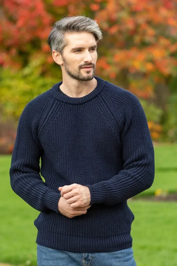 Fisherman Rib Sweater Navy
