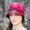 Flapper Cap Pink Check - colour no. 223A One Size
